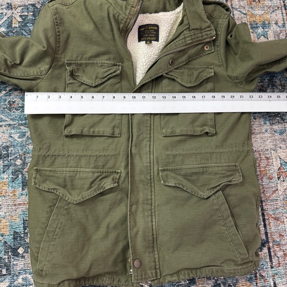 Lucky Brand size M Army Green Jacket with Removable Sherpa Liner - Picture 6 of 7